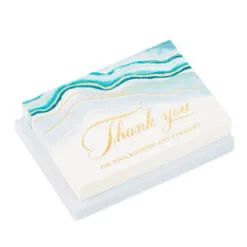 Hallmark Abstract Waves Boxed Blank Sympathy Thank-You Notes, Pack Of 20