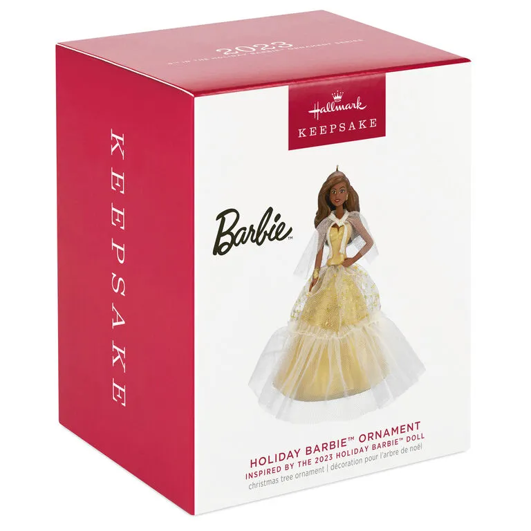 Hallmark 2023 Black Holiday Barbie⢠Ornament - Image 4