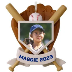 Hallmark America's Pastime Personalized Baseball Photo Ornament