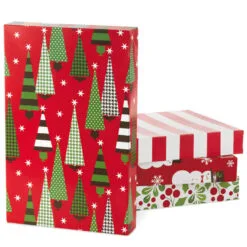 Hallmark Assorted 12-Pack Designed Christmas Shirt Boxes