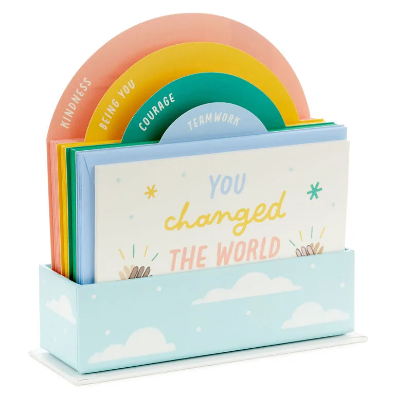 Hallmark Little World Changers⢠Assorted Blank Note Cards In Caddy, Pack Of 24