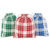 Hallmark 10" Assorted Plaid 3-Pack Fabric Gift Bags