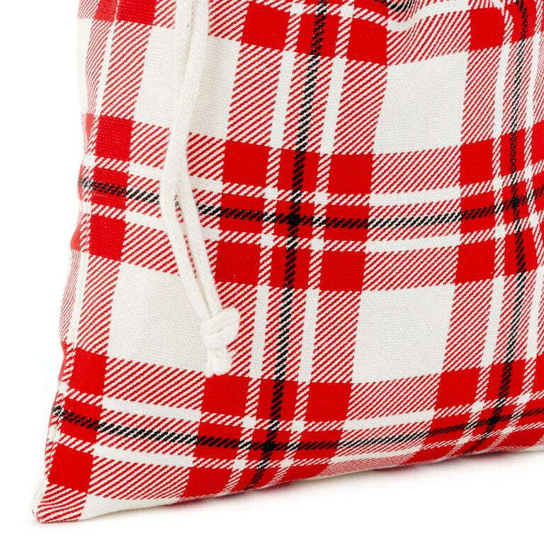 Hallmark 10" Assorted Plaid 3-Pack Fabric Gift Bags - Image 3
