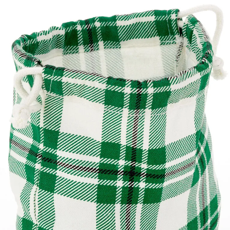 Hallmark 10" Assorted Plaid 3-Pack Fabric Gift Bags - Image 4