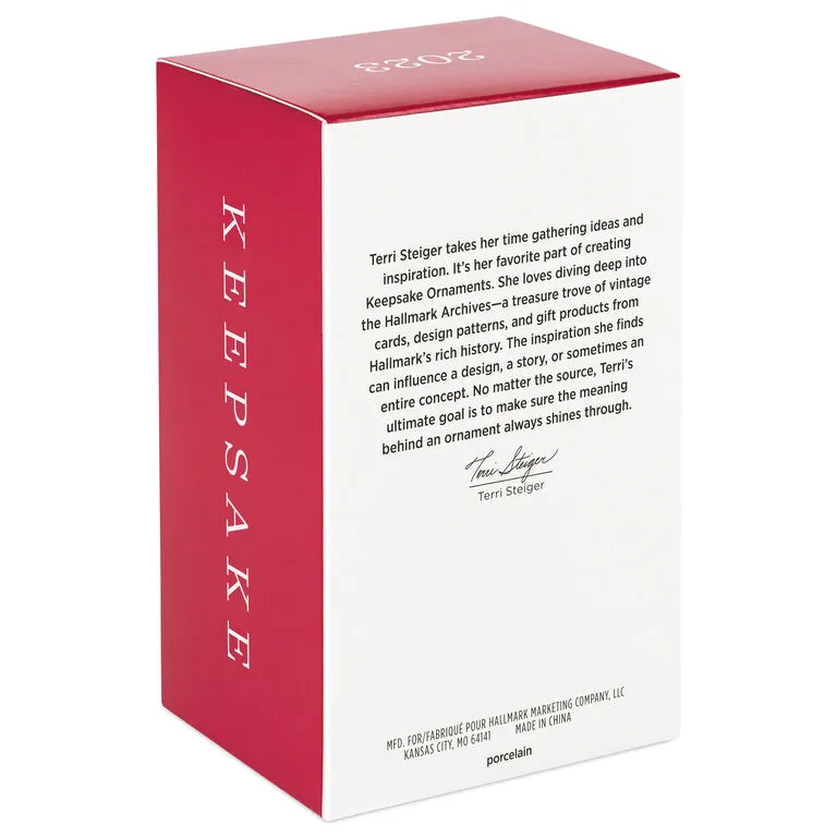 Hallmark Baby's First Christmas Rattle 2023 Porcelain Ornament - Image 5