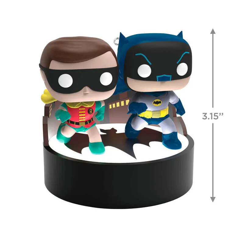 Hallmark Batman™ The Classic TV Series Batman™ And Robin™ Funko POP!® Ornament With Light And Sound - Image 3