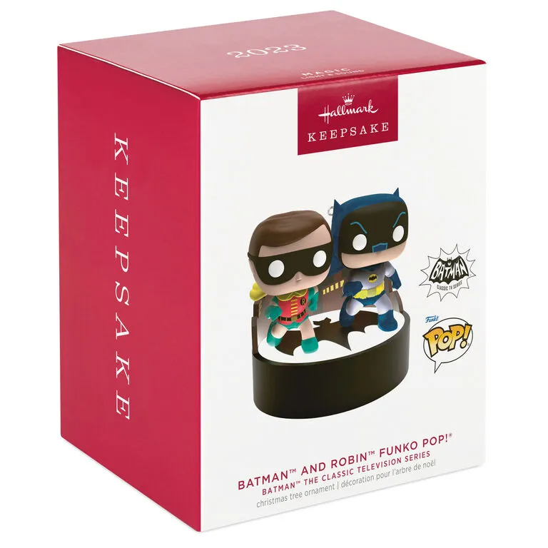 Hallmark Batman™ The Classic TV Series Batman™ And Robin™ Funko POP!® Ornament With Light And Sound - Image 4