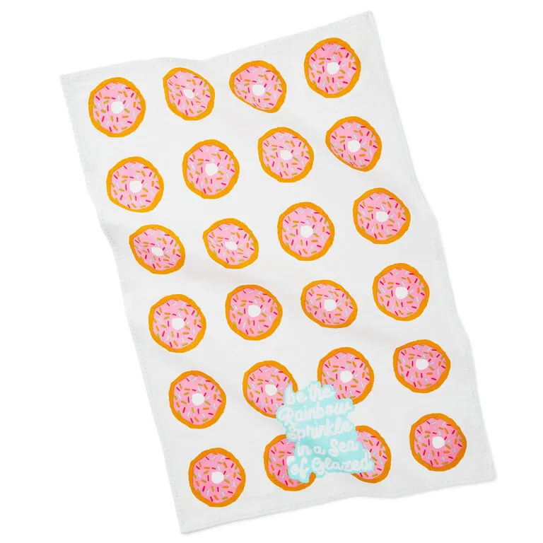 Hallmark Be The Rainbow Sprinkle Donut Tea Towel - Image 2