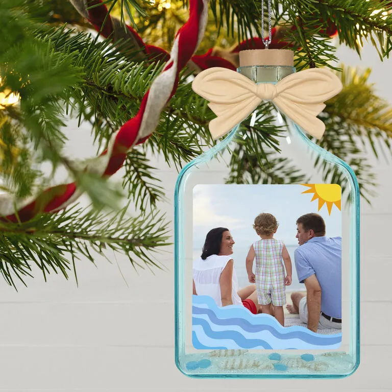 Hallmark A Day At The Beach Sun & Waves Personalized Photo Ornament - Image 2