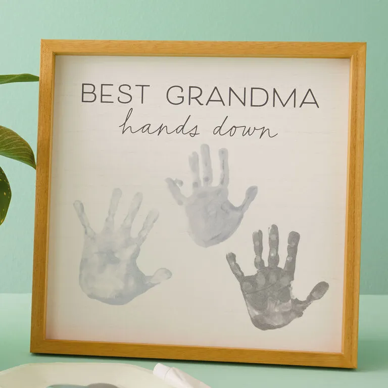 Hallmark Best Grandma Hands Down Wood Sign Handprint Kit - Image 2