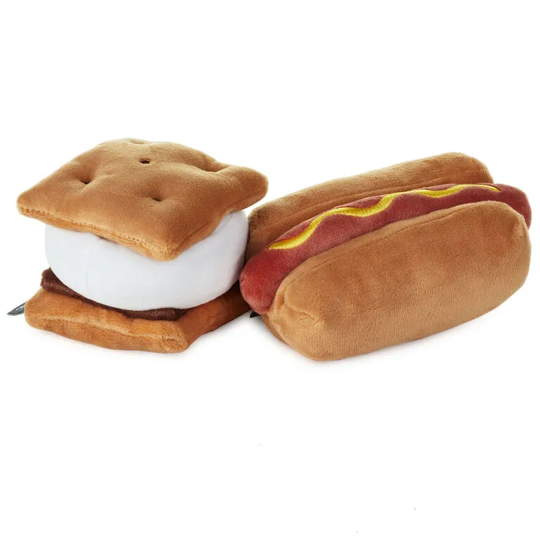 Hallmark Better Together Hot Dog And S'More Magnetic Plush, 4" - Image 2