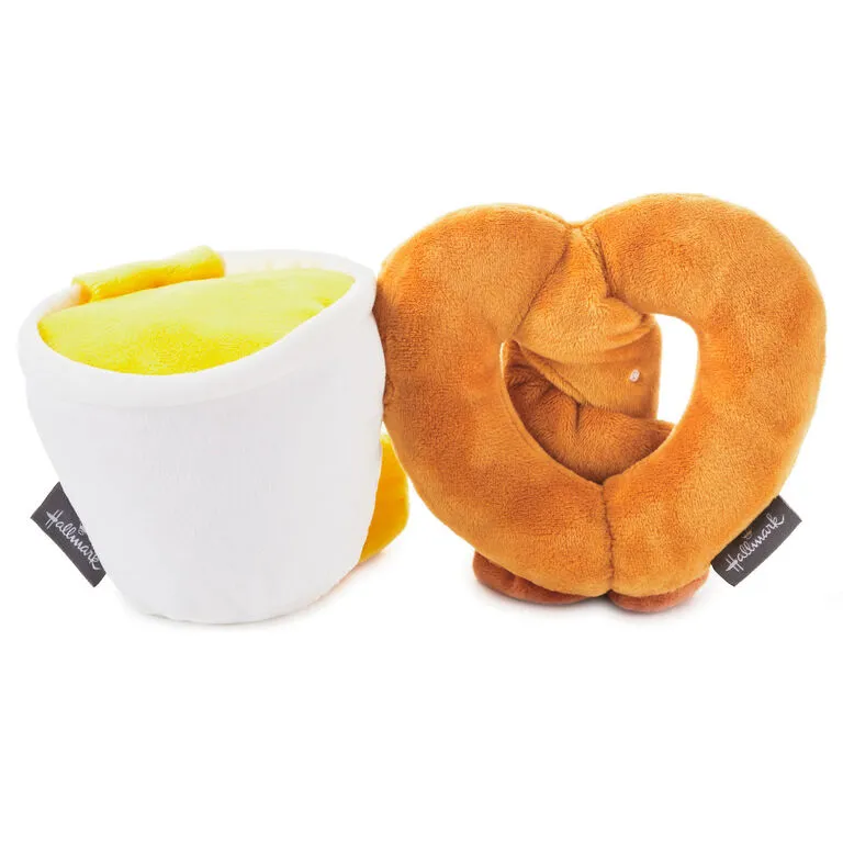 Hallmark Better Together Pretzel And Cheese Dip Magnetic Plush, 5" - Image 3