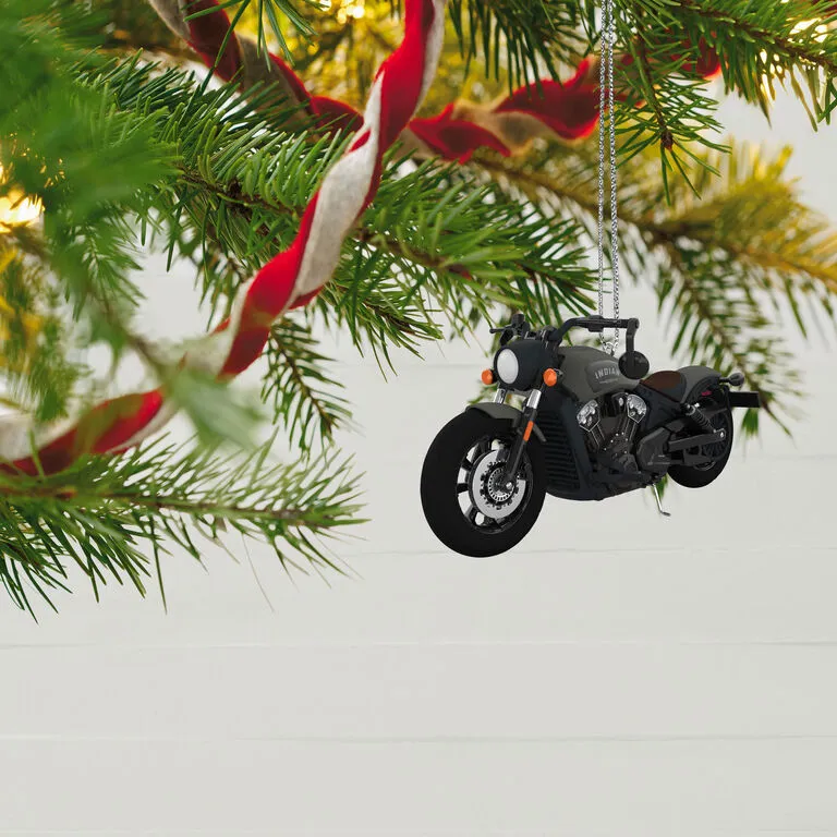 Hallmark Indian Motorcycle® Scout Bobber 2023 Metal Ornament - Image 2