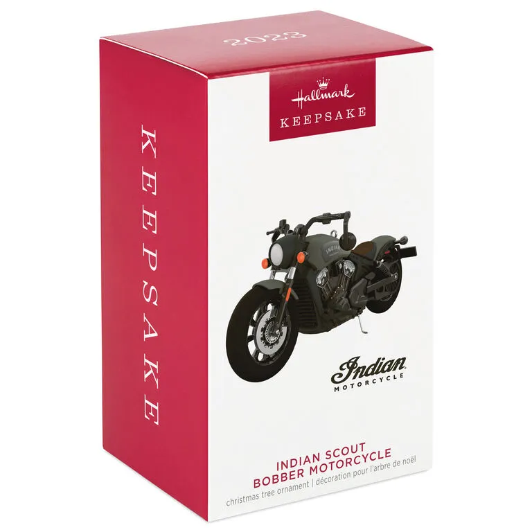Hallmark Indian Motorcycle® Scout Bobber 2023 Metal Ornament - Image 4