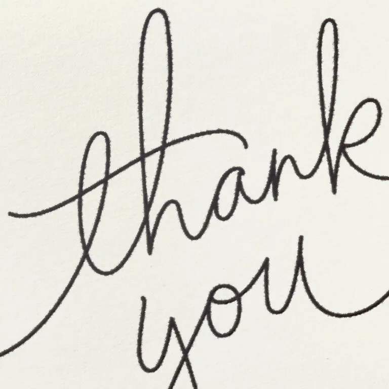Hallmark Black Script Bulk Boxed Blank Thank-You Notes, Pack Of 40 - Image 2