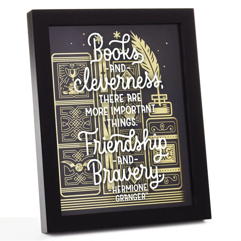 Hallmark Harry Potter™ Friendship And Bravery Hermione Granger™ Framed Quote Sign, 8x10