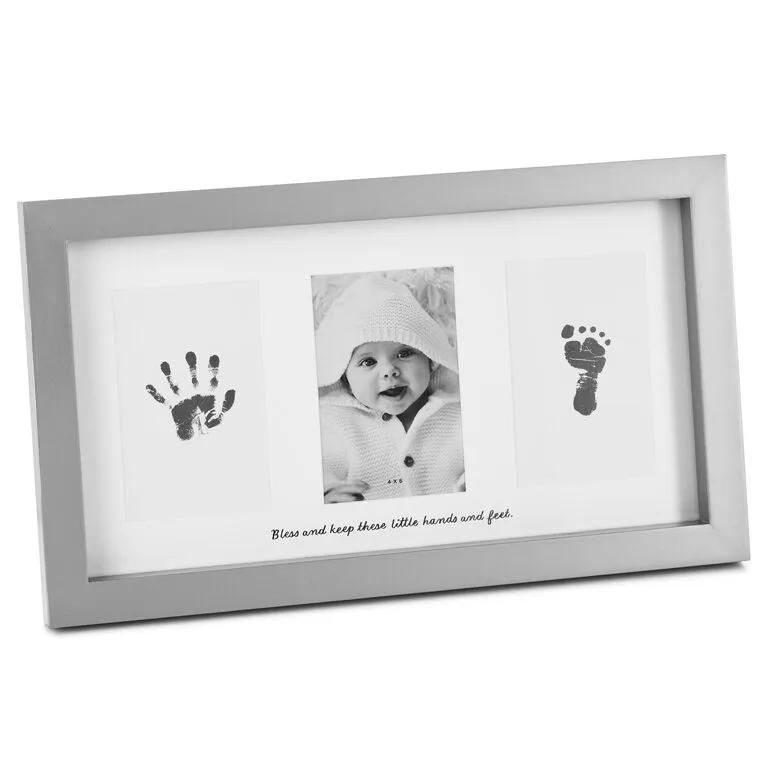 Hallmark Blessed Baby Handprint And Footprint Picture Frame Kit, 4x6