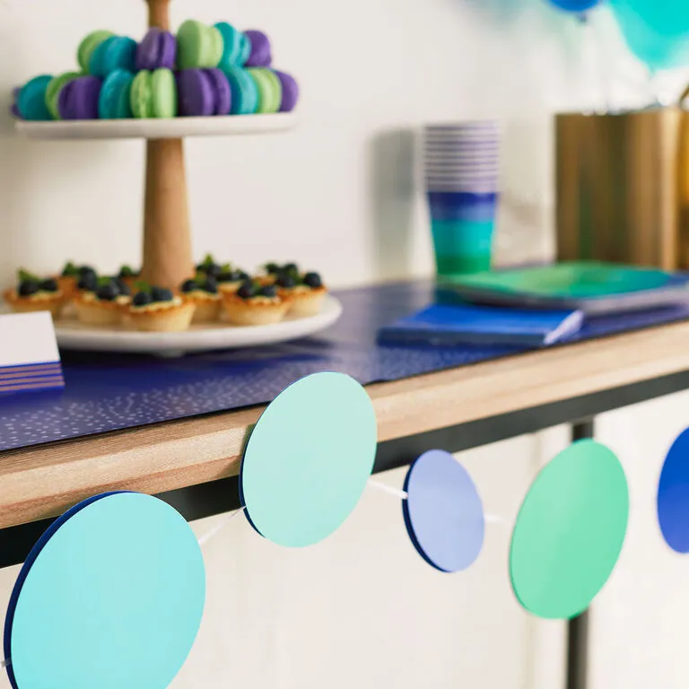 Hallmark Color Pop Party Decor Kit, Cool Ombré Stripe - Image 2