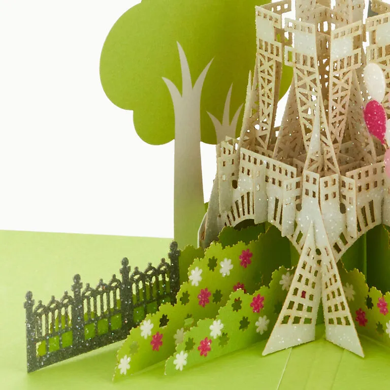 Hallmark Bonjour Eiffel Tower 3D Pop-Up Hello Card - Image 4