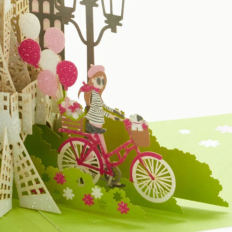Hallmark Bonjour Eiffel Tower 3D Pop-Up Hello Card - Image 5