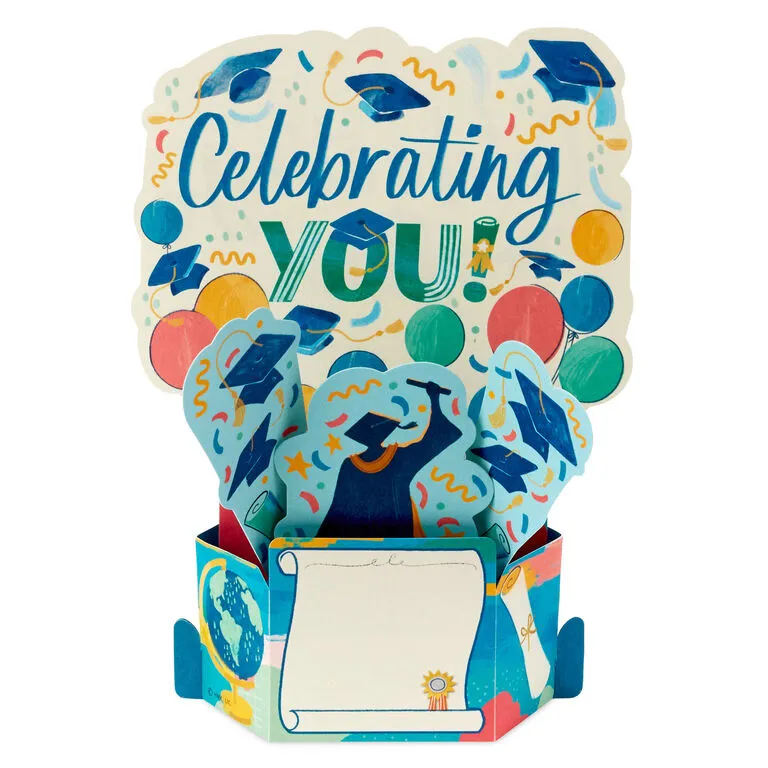 Hallmark Celebrating You 3D Pop-Up Graduation Cards, Pack Of 8 - Image 3