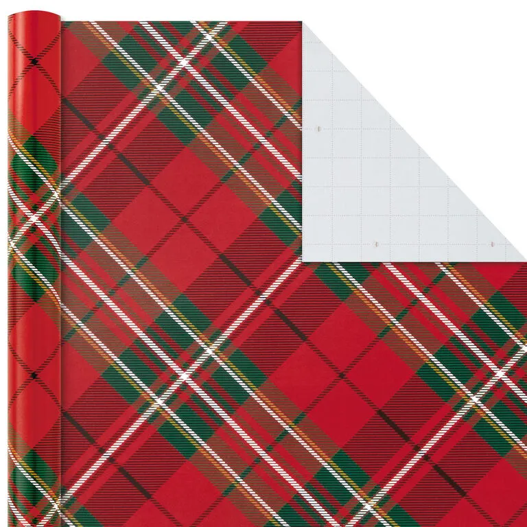 Hallmark Classic Plaids 4-Pack Wrapping Paper Assortment, 120 Sq. Ft. - Image 3