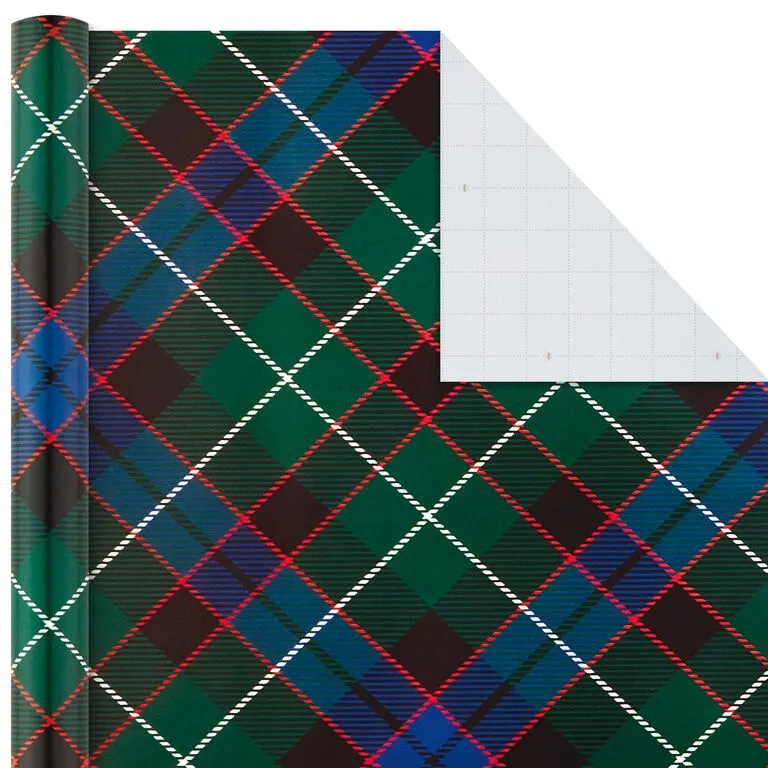 Hallmark Classic Plaids 4-Pack Wrapping Paper Assortment, 120 Sq. Ft. - Image 5