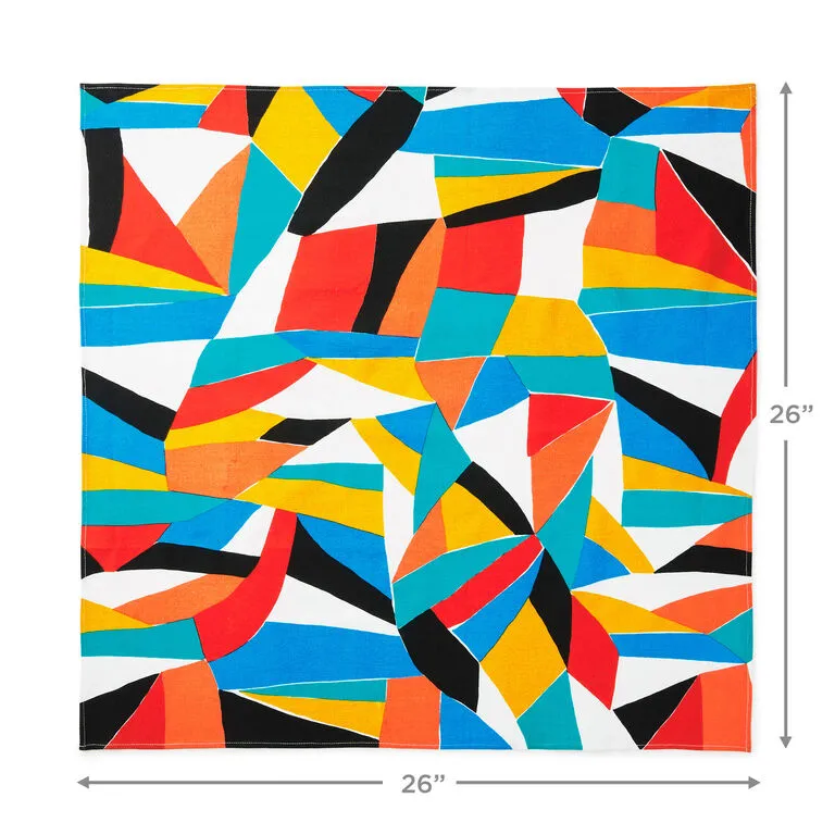 Hallmark 26" Colorful Abstract Fabric Gift Wrap With Elastic Band - Image 4