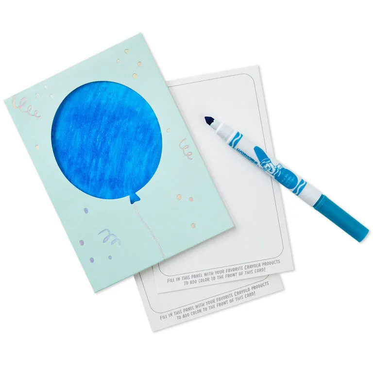 Hallmark Crayola® Kids Card Kit With Markers In Caddy, Pack Of 8 - Image 6