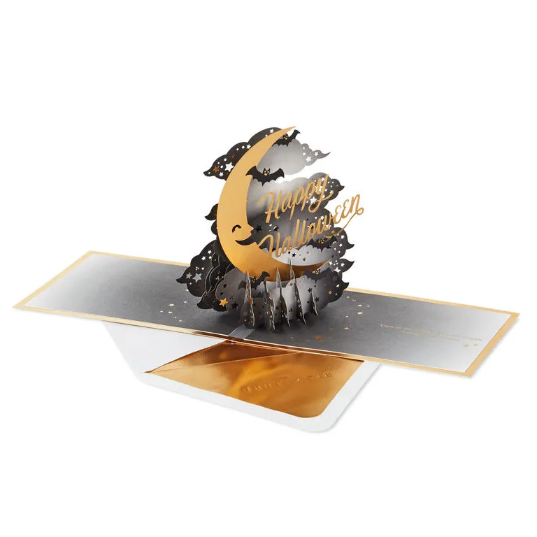 Hallmark Crescent Moon 3-D Pop-Up Halloween Card - Image 2