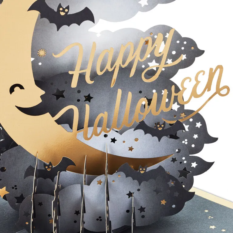 Hallmark Crescent Moon 3-D Pop-Up Halloween Card - Image 4