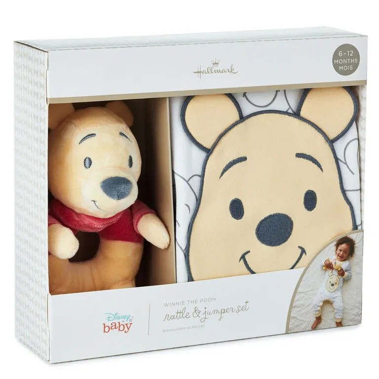 Hallmark Disney Baby Winnie The Pooh Rattle And Jumper Set, 3-6 Months - Image 3