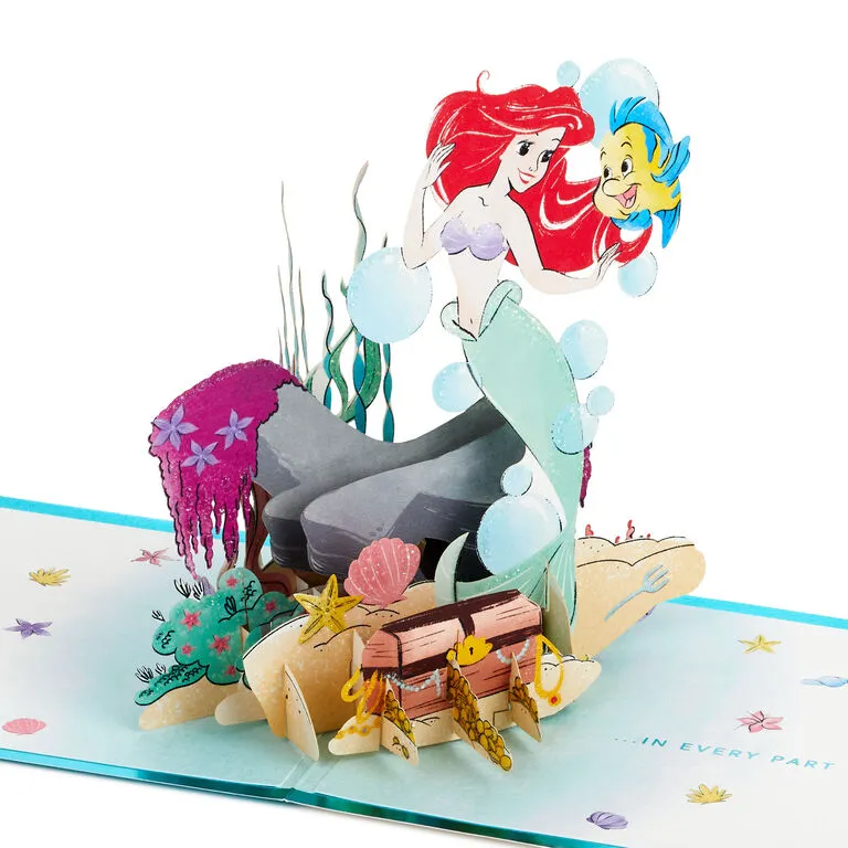 Hallmark Disney The Little Mermaid Wishing You Happiness 3D Pop-Up Card