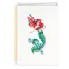 Hallmark Disney The Little Mermaid Ariel Happy Wish Quilled Paper Handmade Card