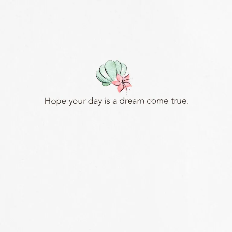 Hallmark Disney The Little Mermaid Ariel Happy Wish Quilled Paper Handmade Card - Image 2