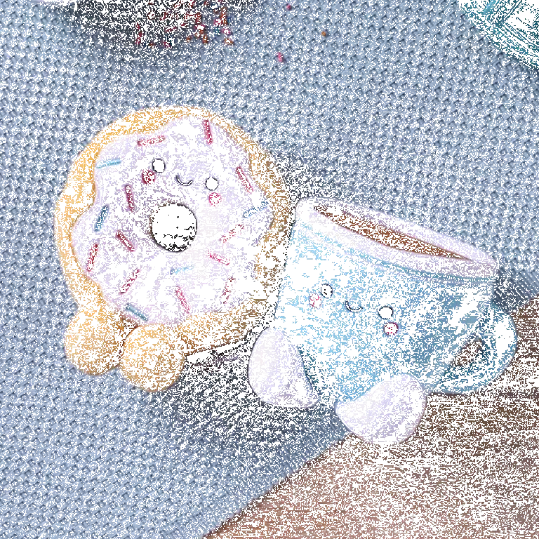 Hallmark Better Together Donut And Coffee Magnetic Plush, 5" - Image 2