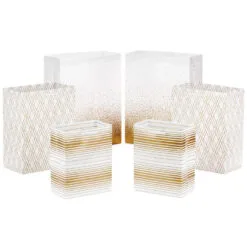 Hallmark Elegant Gold Assorted Sizes 6-Pack Gift Bags
