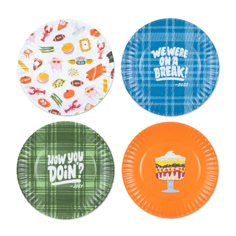 Hallmark Friends Assorted Appetizer Plates, Set Of 4