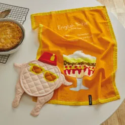 Hallmark Friends Rachel's English Trifle Tea Towel And Turkey Pot Holder, Set Of 2