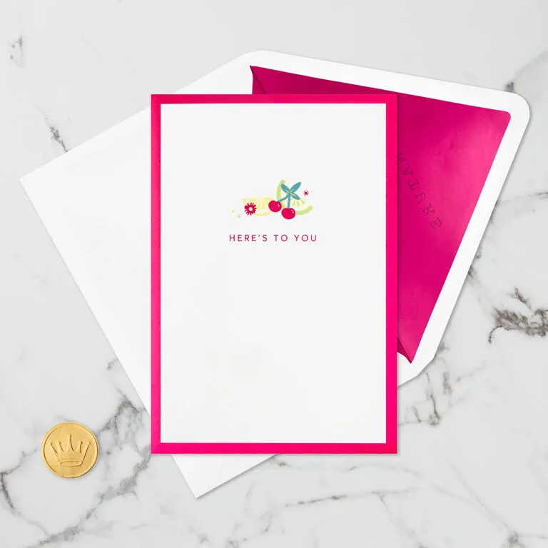 Hallmark Here's To You Cocktail Toast 3D Pop-Up Card - Image 6