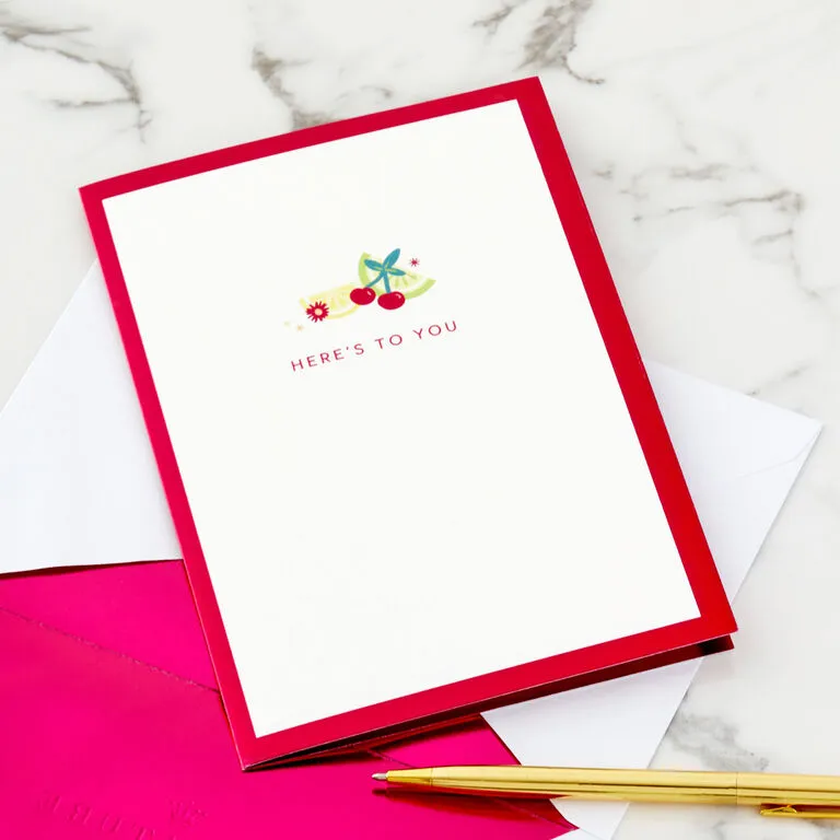 Hallmark Here's To You Cocktail Toast 3D Pop-Up Card - Image 7