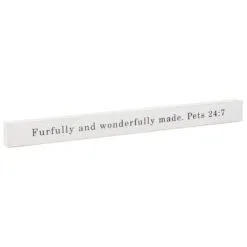 Hallmark Furfully And Wonderfully Made Wood Quote Sign, 23.5x2