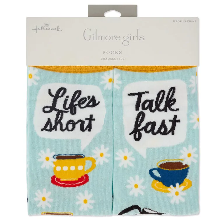 Hallmark Gilmore Girls Life's Short, Talk Fast Crew Socks - Image 4