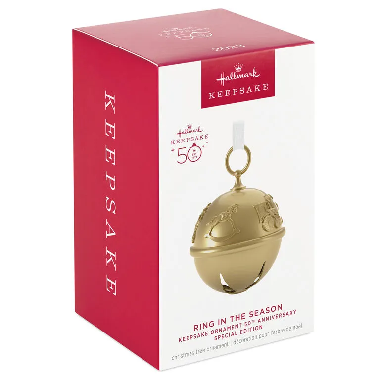 Hallmark 50th Anniversary Ring In The Season Special Edition Metal Bell Ornament - Image 4