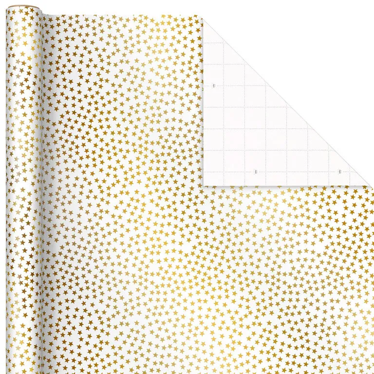 Hallmark Gold And White 6-Pack Holiday Wrapping Paper Assortment, 180 Sq. Ft. - Image 6