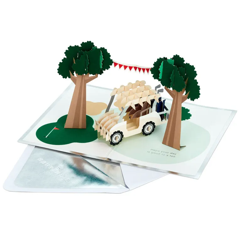 Hallmark Hope Your Day Is Good To A Tee Golf 3D Pop-Up Card - Image 10