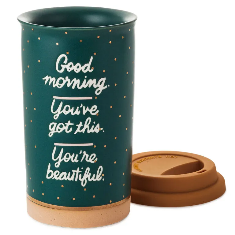 Hallmark Good Morning Ceramic Travel Mug, 12 Oz. - Image 3