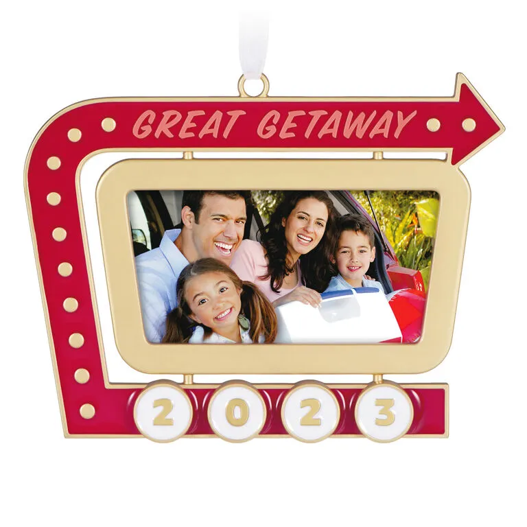 Hallmark Great Getaway 2023 Metal Photo Frame Ornament