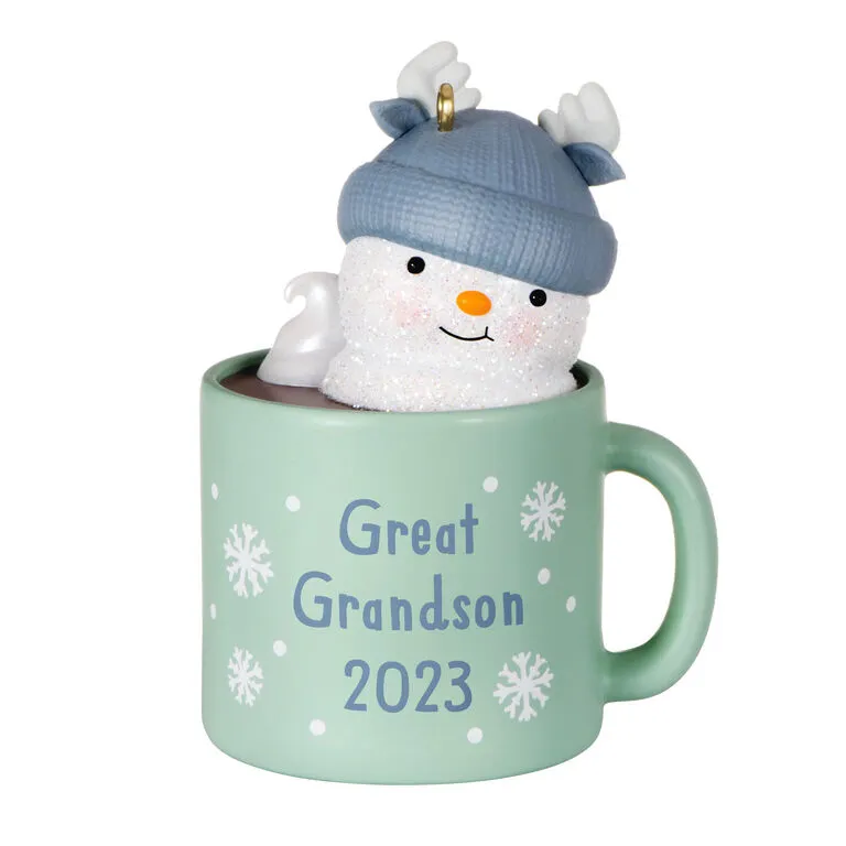 Hallmark Great-Grandson Hot Cocoa Mug 2023 Ornament