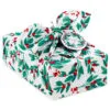 Hallmark 26" Greenery And Berries Christmas Fabric Gift Wrap With Twine And Tag